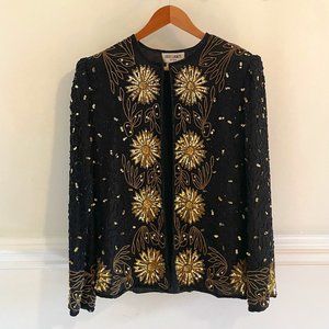 Vintage Silk Beaded Jacket